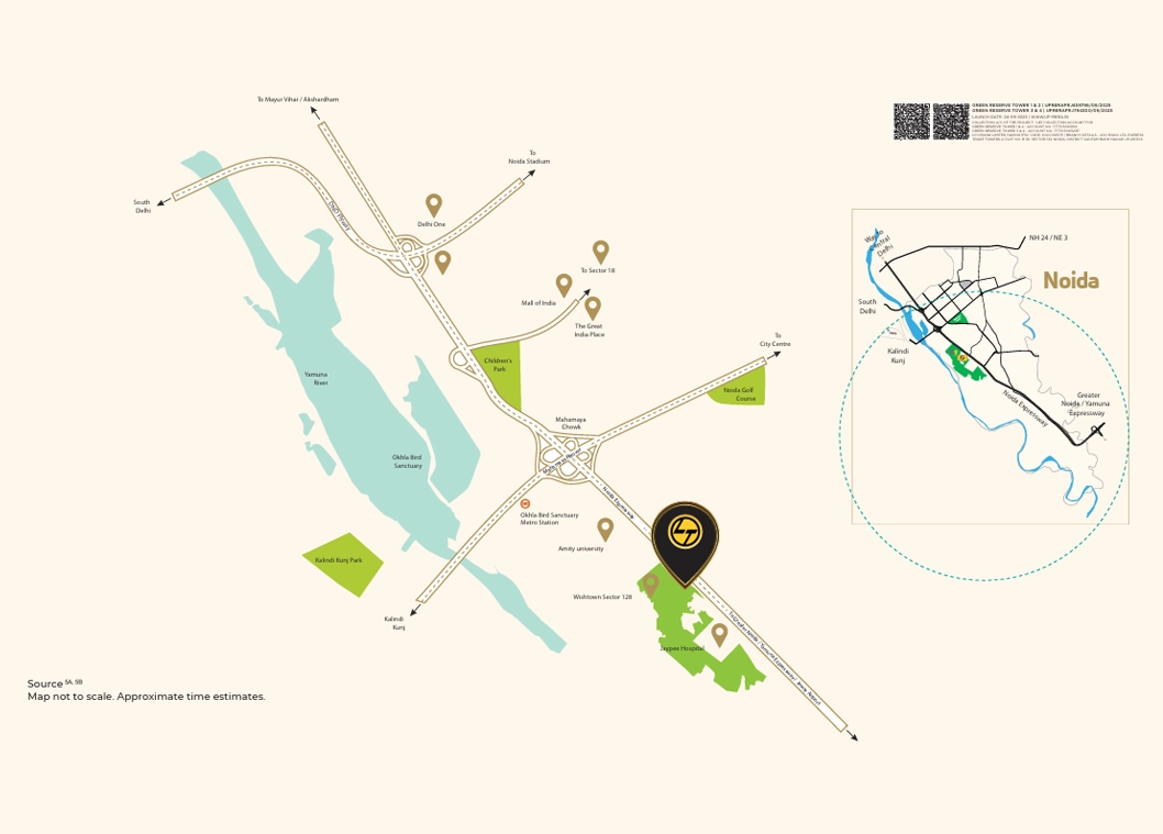 L&T Green Reserve location map